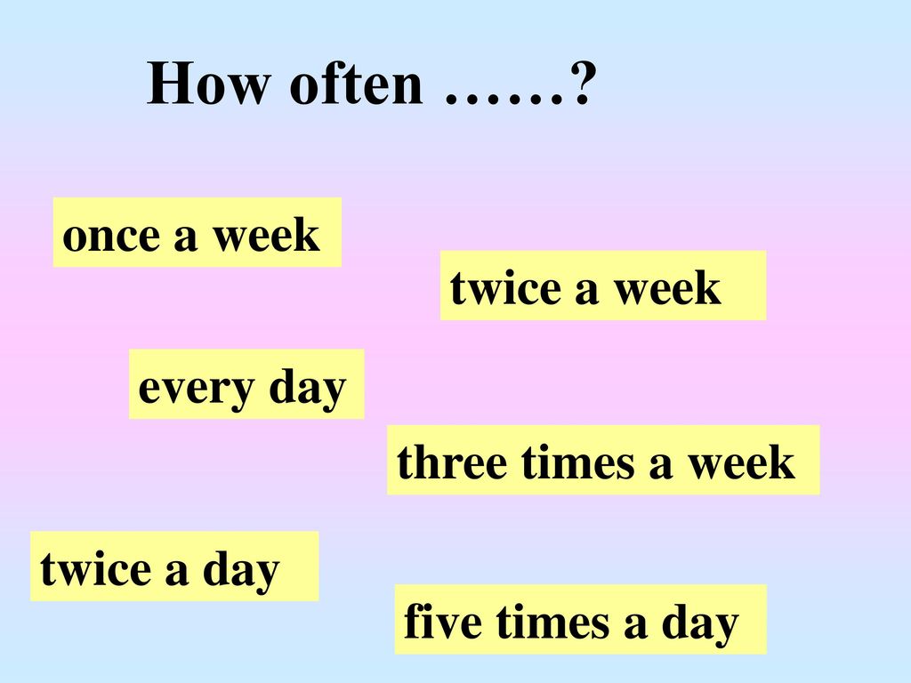 Вопрос how often. How often упражнения. Once a week twice a week. Предложения с how often. Once twice three times.